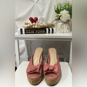 SHEIN Wedge Cork Heeled Shoe ❤️❤️